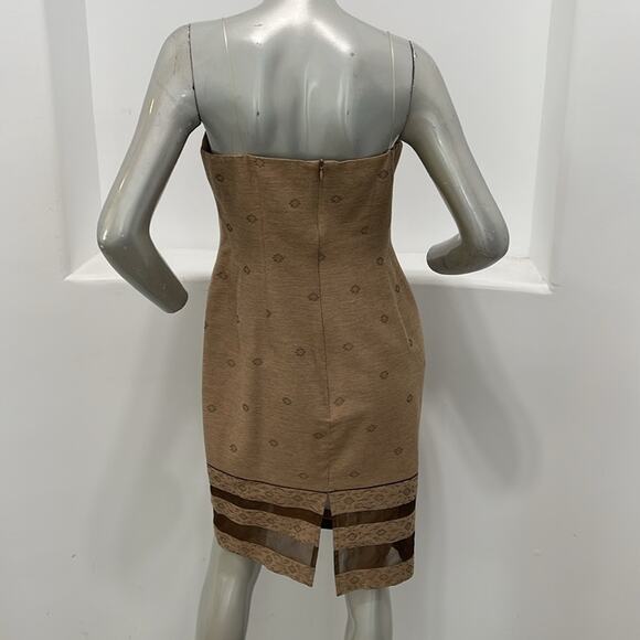 Zion New York Spaghetti Strap Shift Dress  Brown Size 10 - Picture 2 of 13